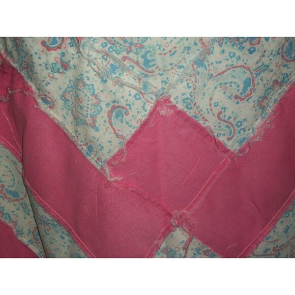 Handmade Pink Blue Chevron Half Apron Pocket Ric Rac Paisley Kitchen Cooks - Picture 6 of 6